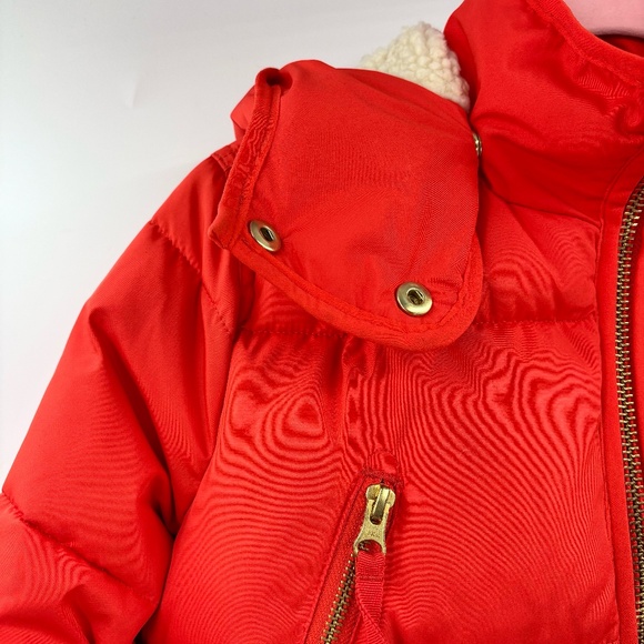 J Crew Women's Signature Puffer Red Orange Size XSP - Picture 2 of 13
